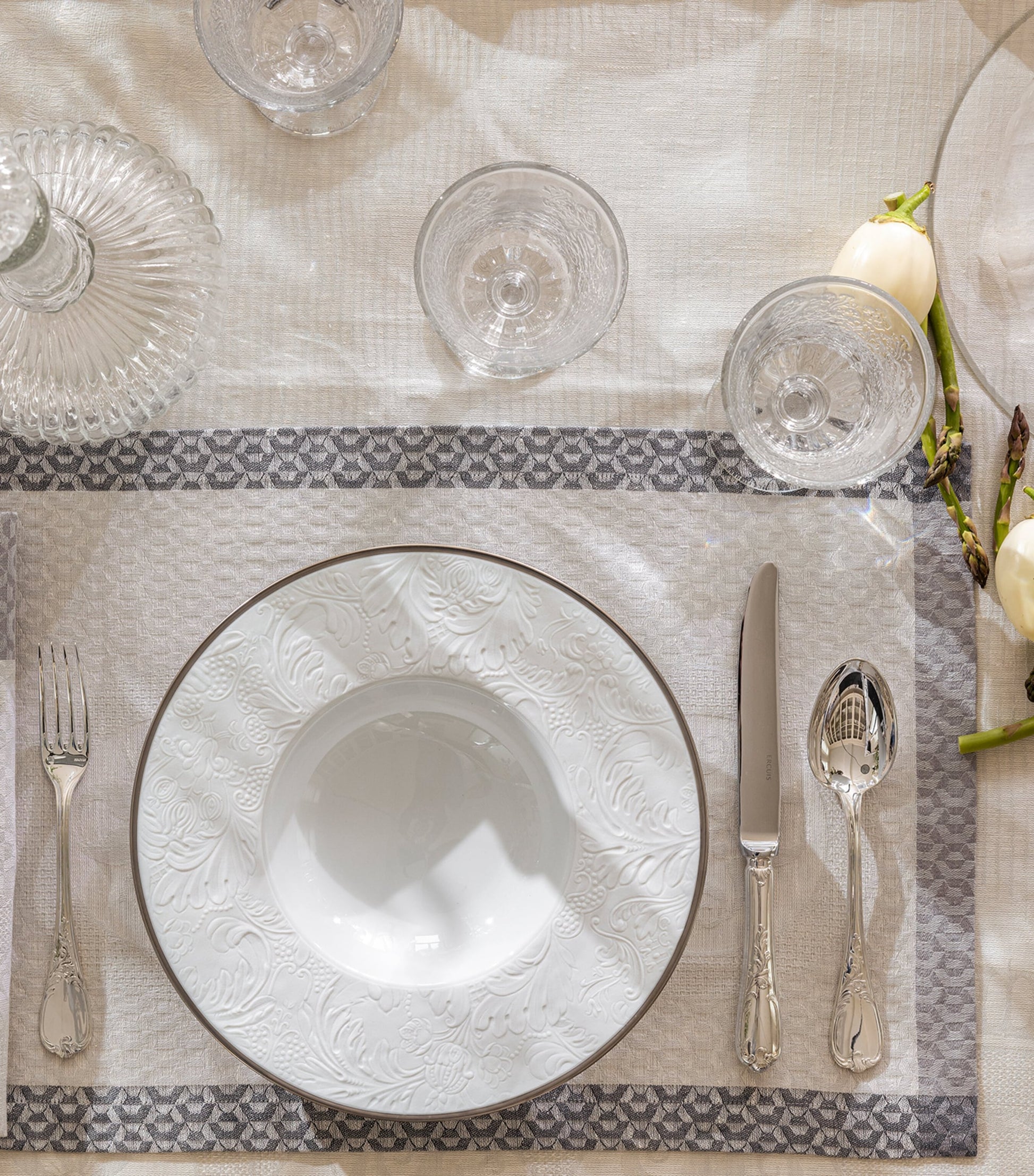 Le Jacquard Français Linen Évasion Céleste Placemat (50cm x 36cm)