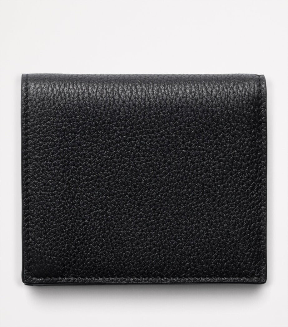 Grained Leather Triangle Wallet