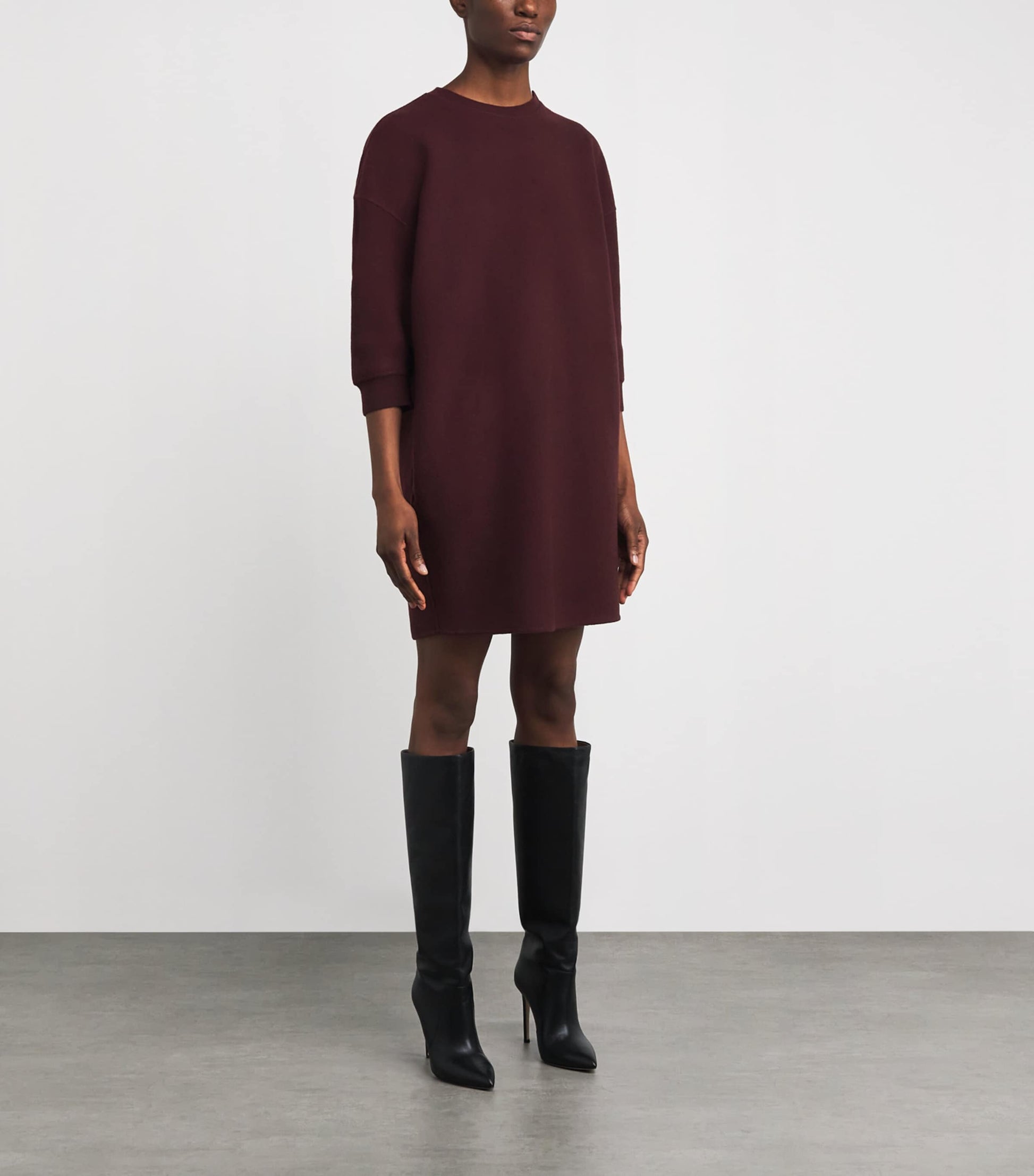 Max Mara Red Wool-Blend Jersey Mini Dress