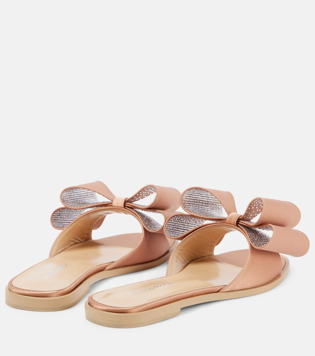 Mach & Mach - Le Cadeau Double Bow satin slides