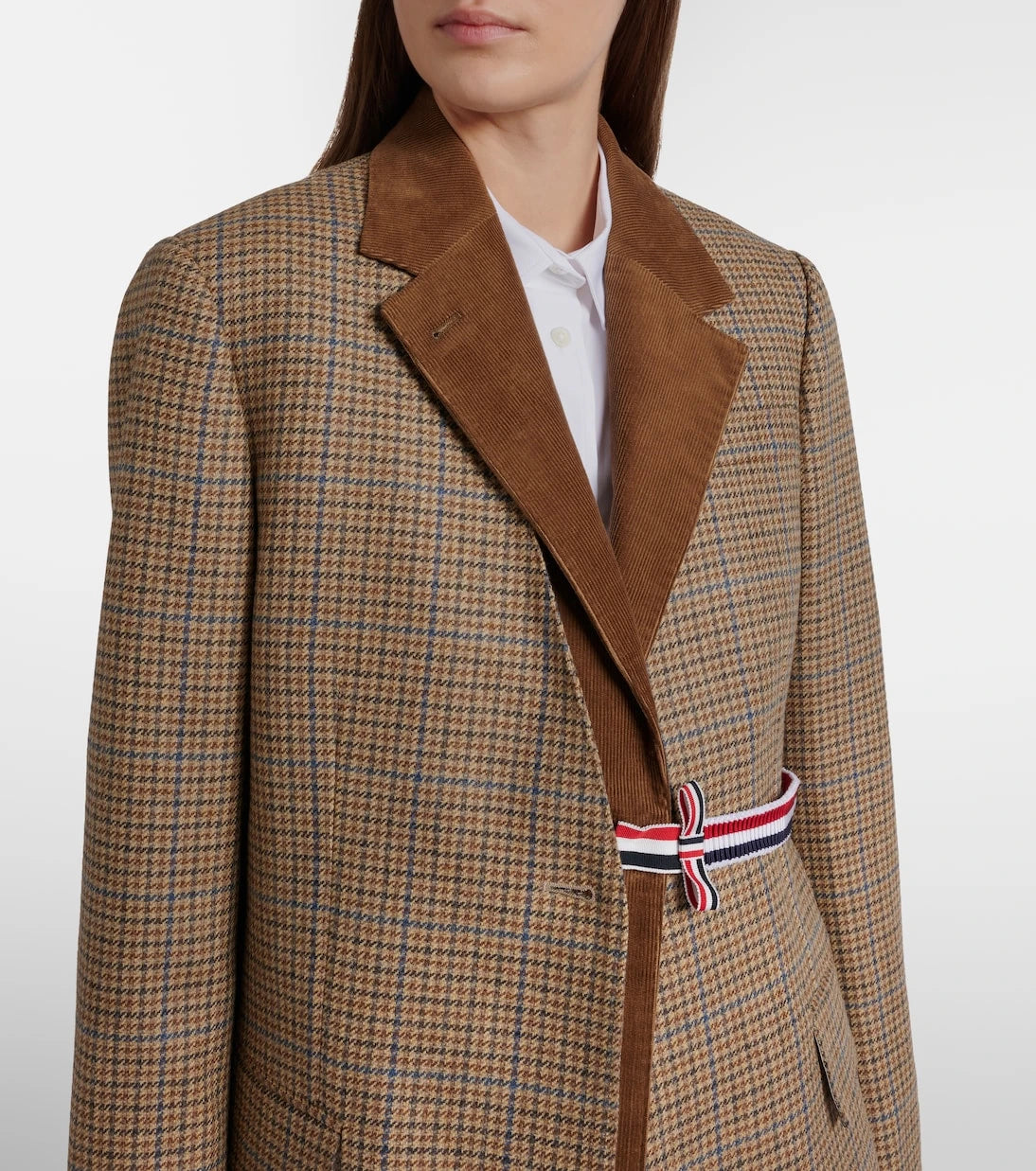 Thom Browne - Gunclub ekose yün blazer