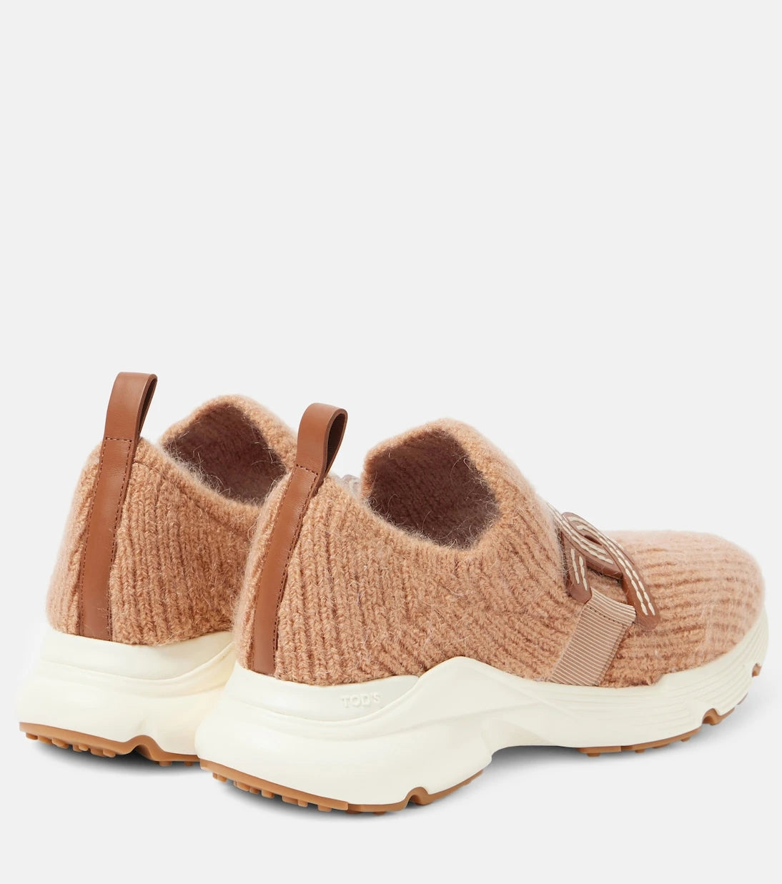Tod's - Kate leather-trimmed slip-on sneakers