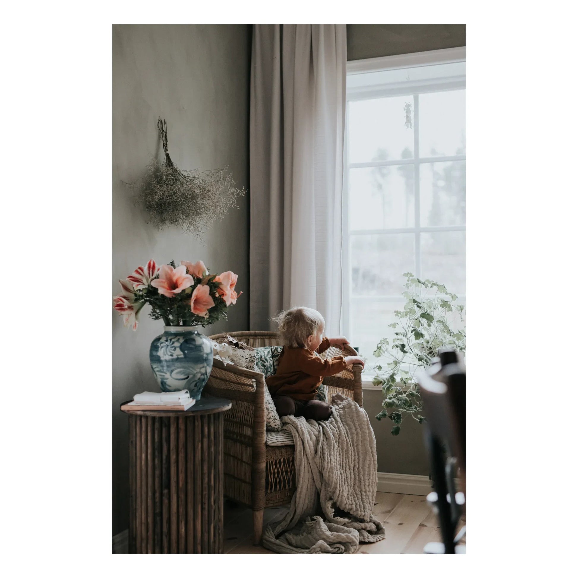 garbo&friends - Mellow linen cotton throw | Blush
