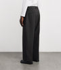 Wool-Blend Ester Straight Trousers