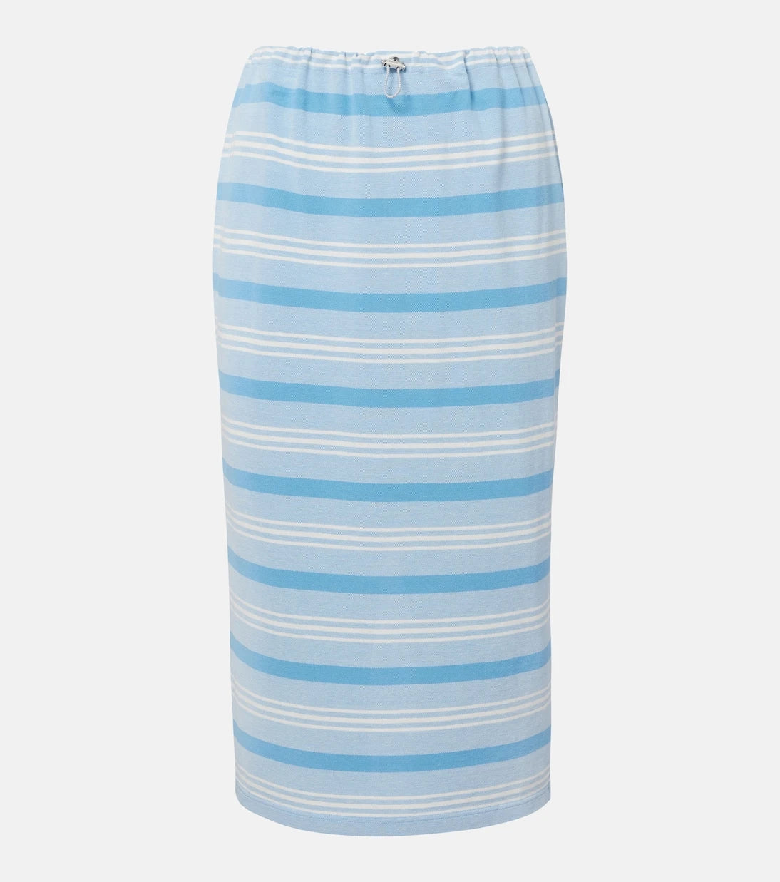 Prada - Striped cotton piqué pencil skirt