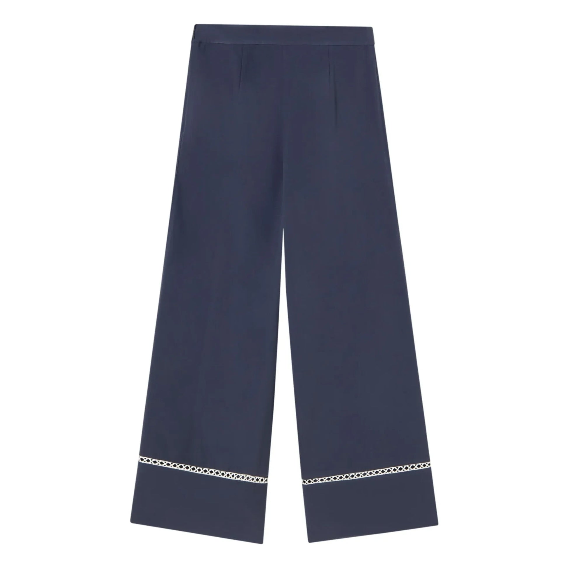 The Tiny Big Sister - Wide Cotton Pants | Navy blue