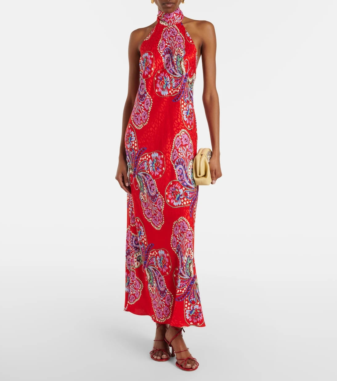 Rixo - Maura printed halterneck maxi dress