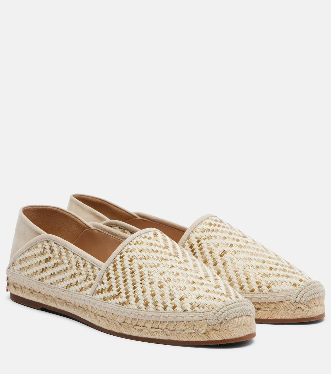 Manolo Blahnik - Espadra raffia-effect espadrilles