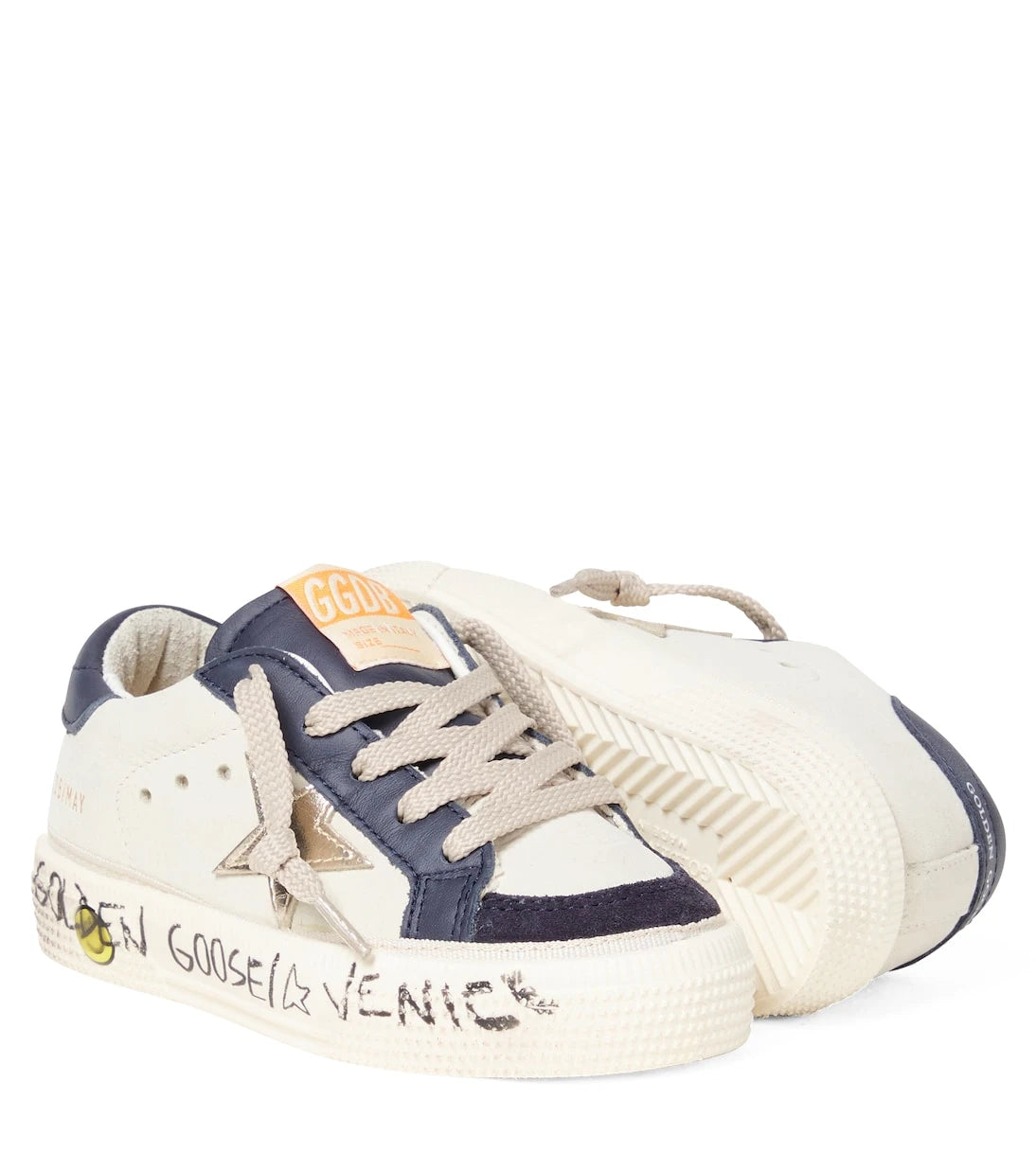 Golden Goose Kids - May leather platform sneakers