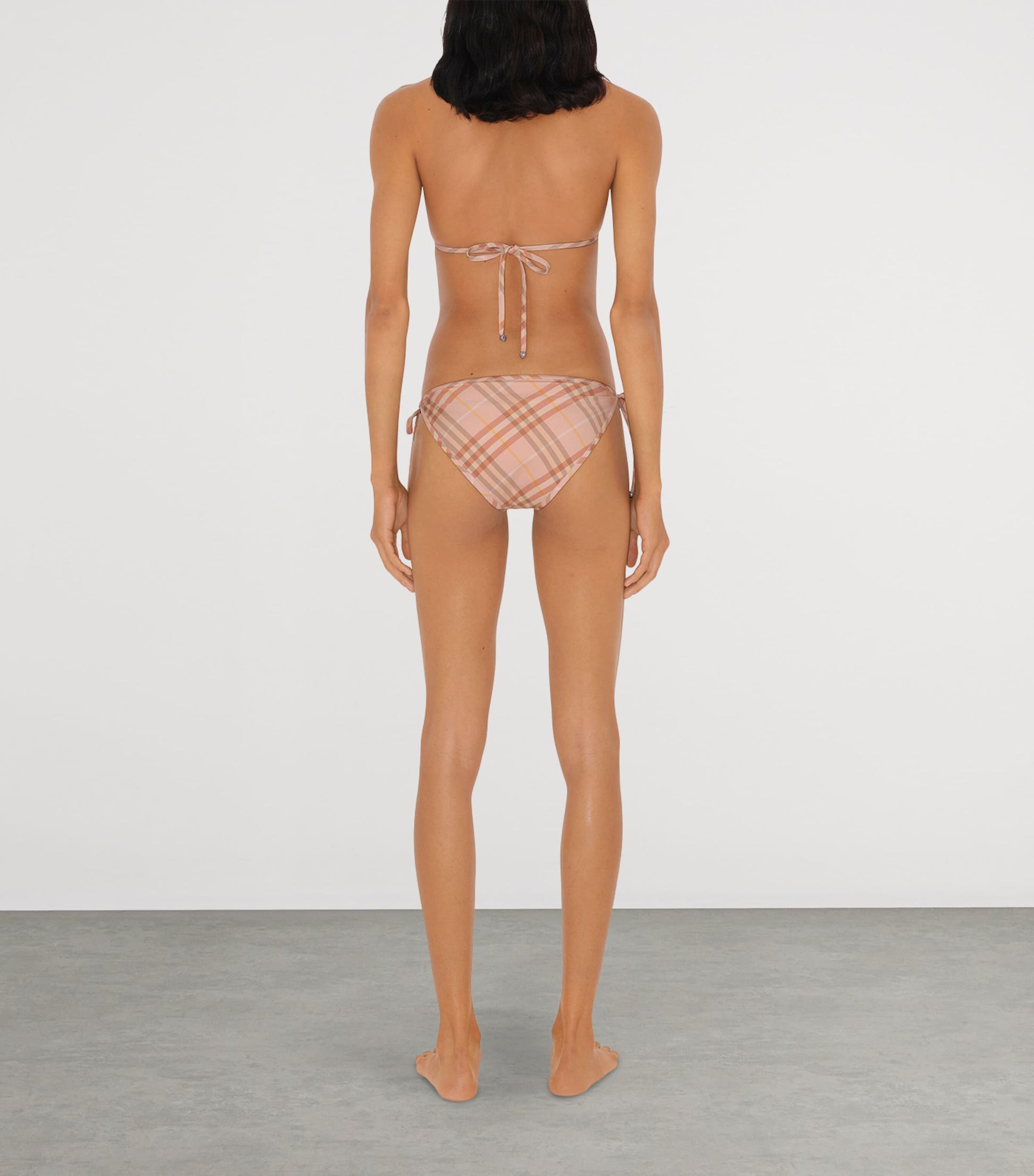 Burberry Pink Check Side-Tie Bikini Briefs