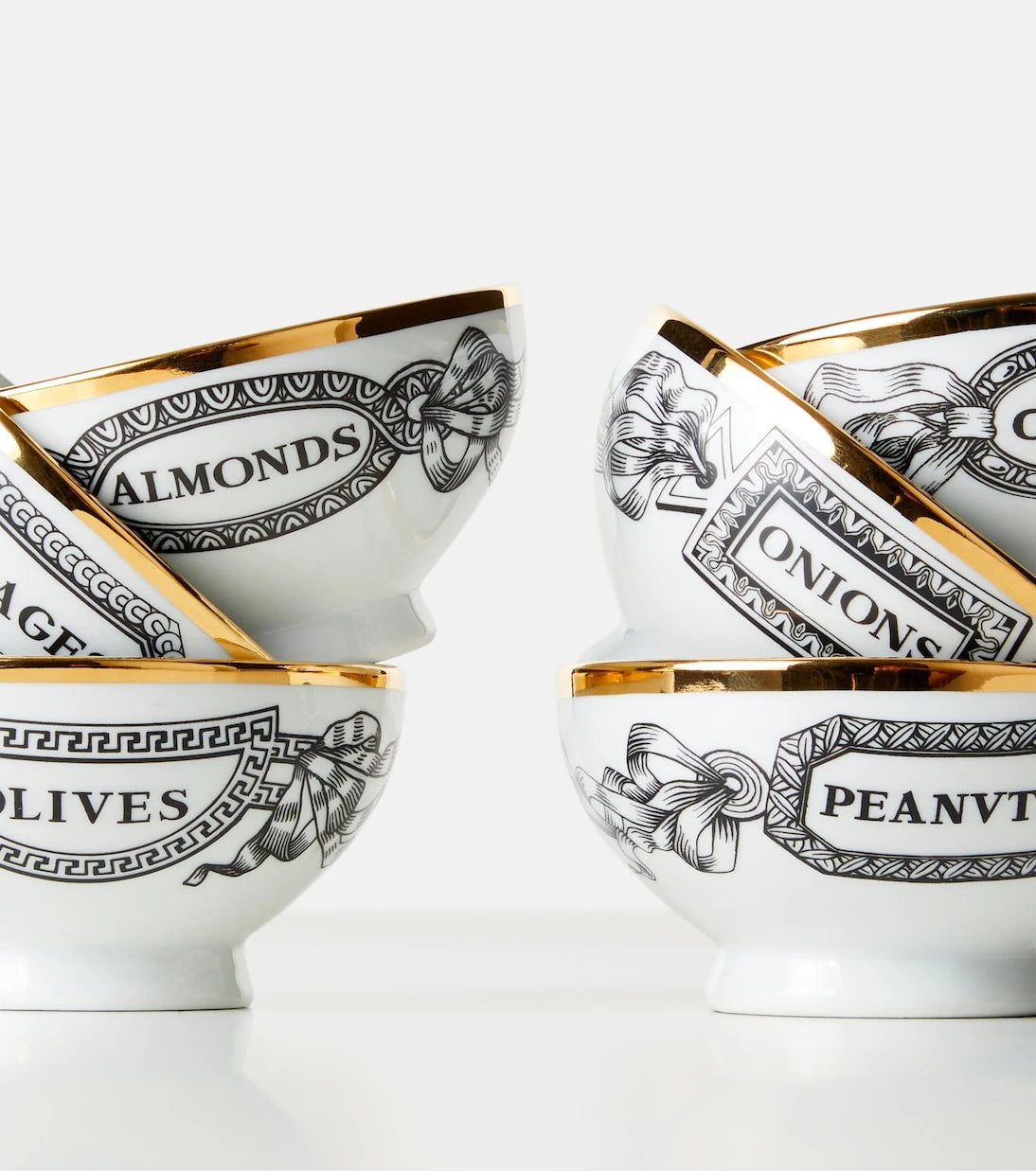 Fornasetti - Set of 6 porcelain bowls