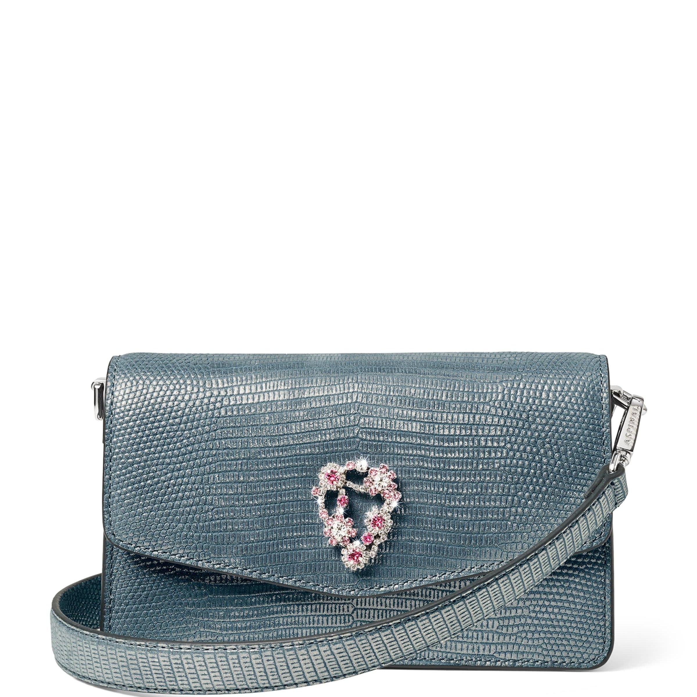 Aspinal Of London Leather Snakeskin-Embossed Eliza Clutch Bag