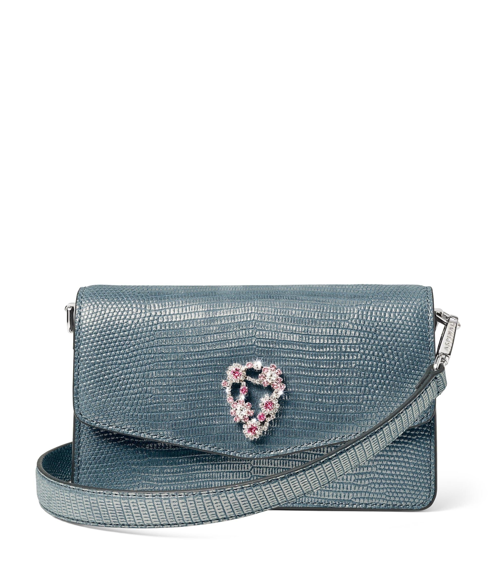 Aspinal Of London Leather Snakeskin-Embossed Eliza Clutch Bag