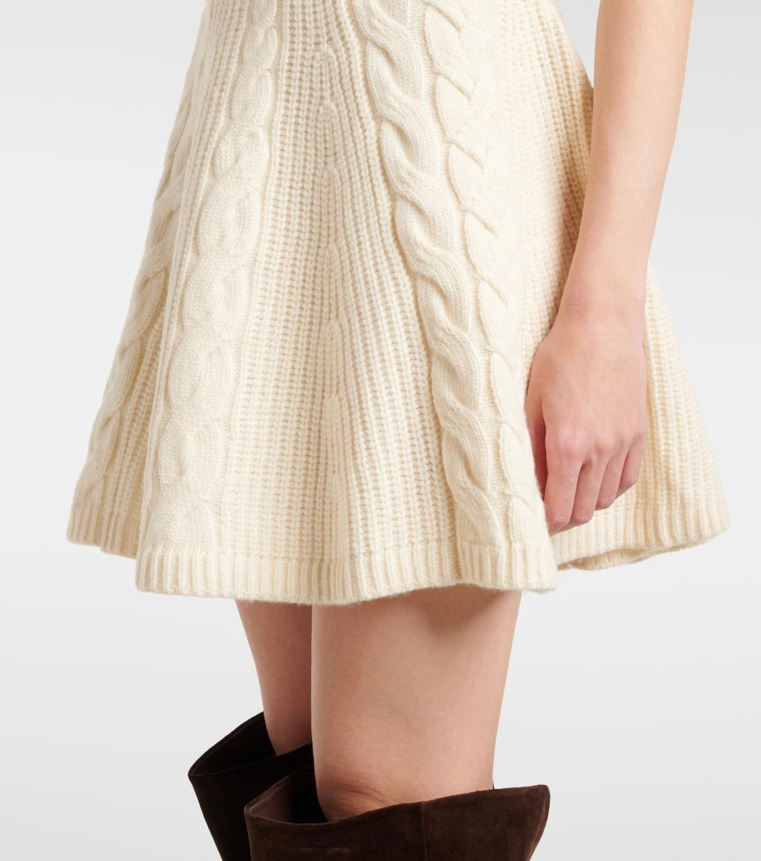 Staud - Charade cable-knit wool-blend minidress