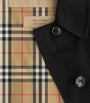 Burberry Black Gabardine Mid-Length Camden Heritage Car Coat
