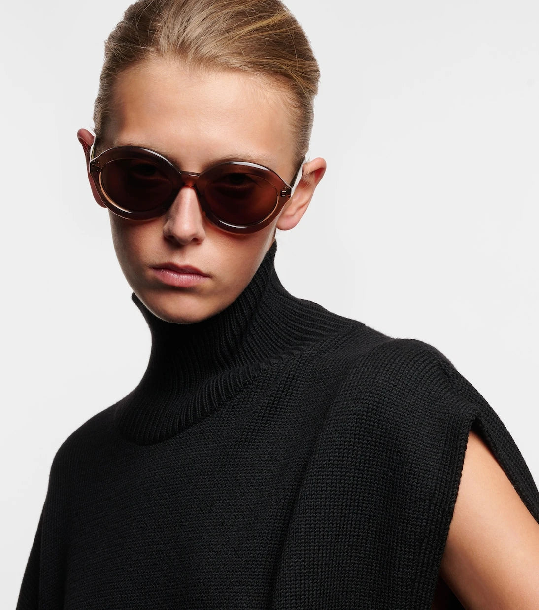 Alaïa - نظارات شمسية مستديرة