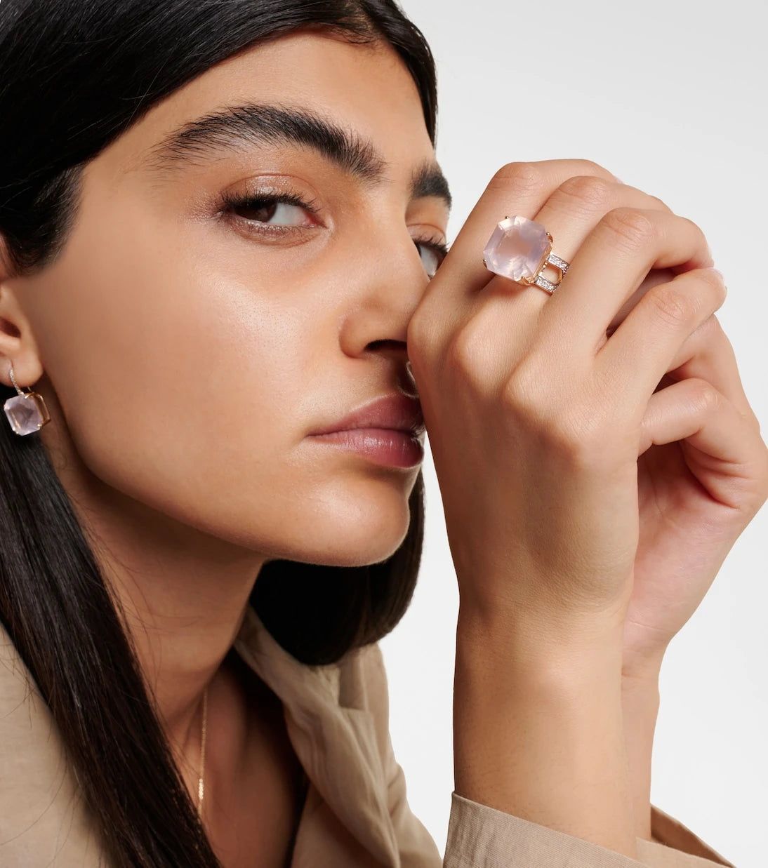 Mateo - 14kt gold ring with topaz and diamonds
