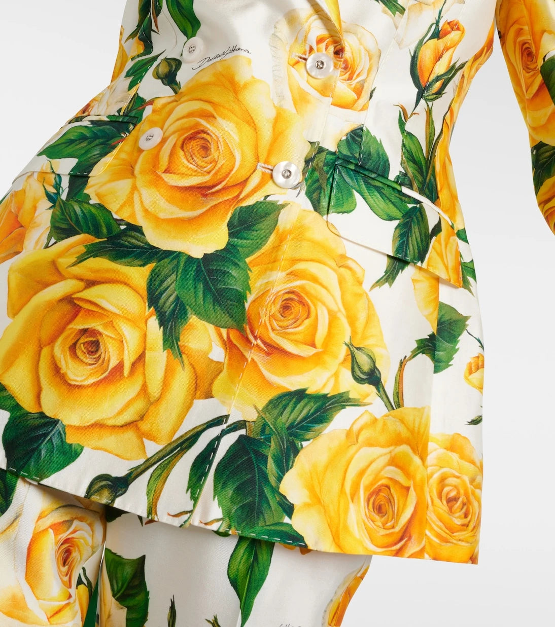 Dolce&Gabbana - Turlington floral silk-blend jacket