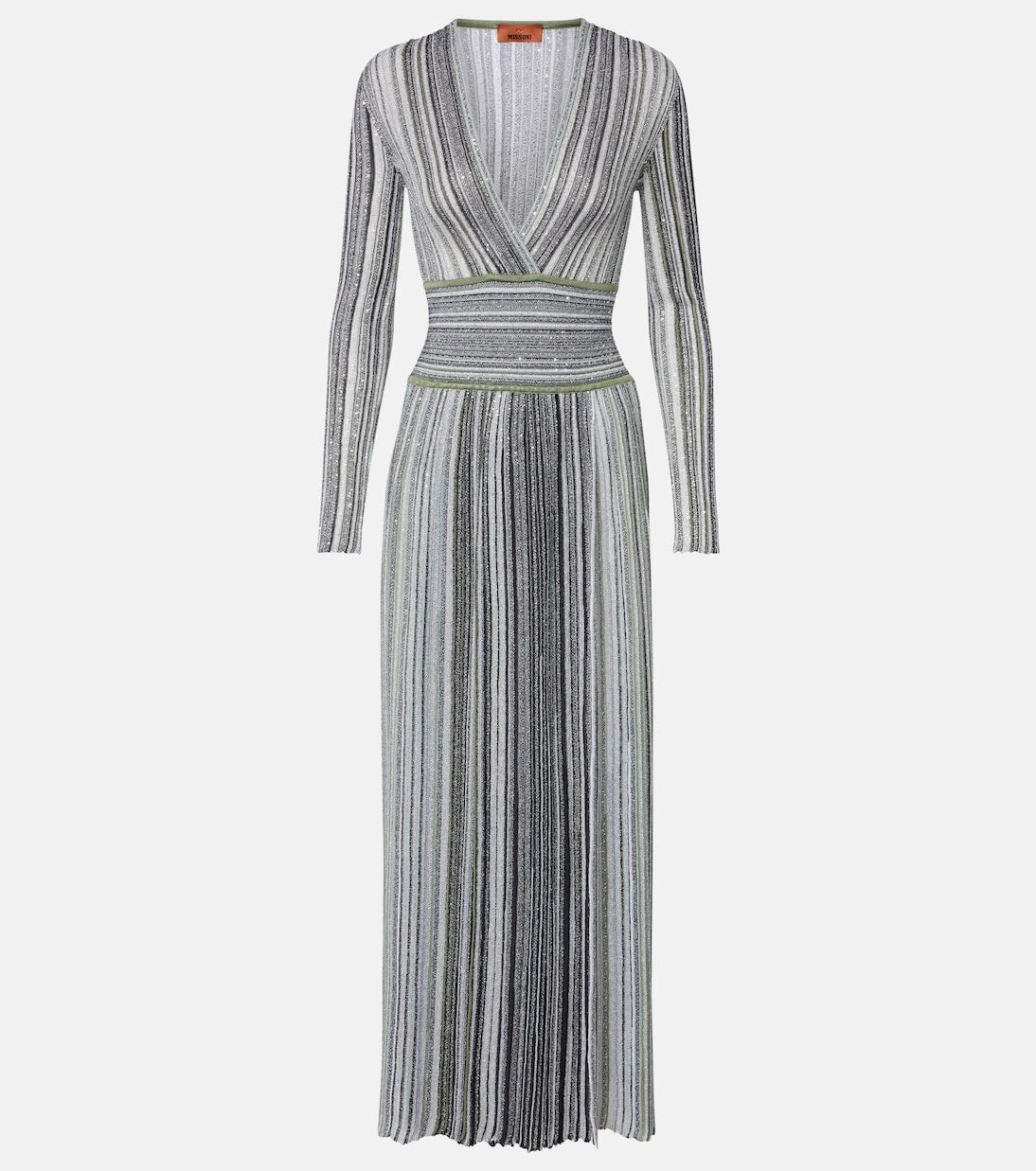 Missoni - Striped lamé maxi dress