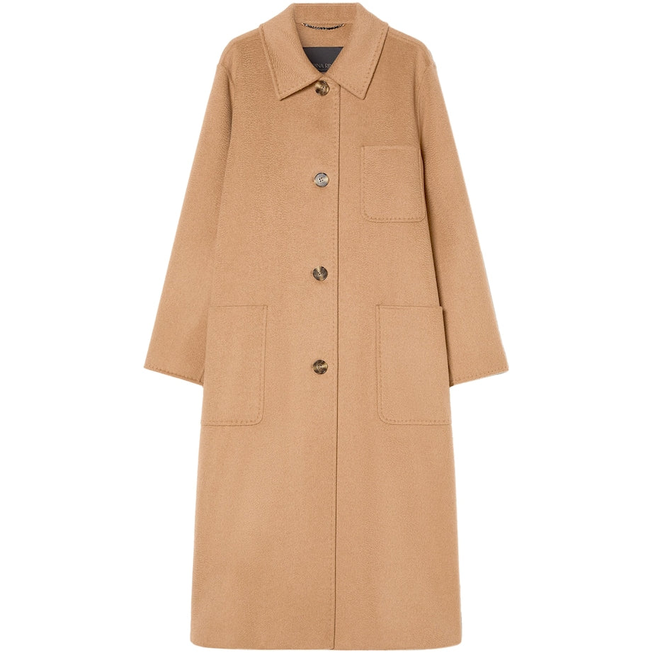 Beige Virgin Wool Coat