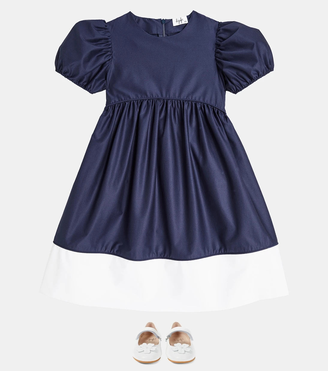 Il Gufo - Puff-sleeve cotton-blend dress