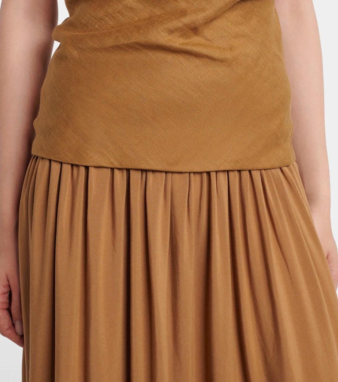 Faithfull - Hedy gathered linen maxi dress