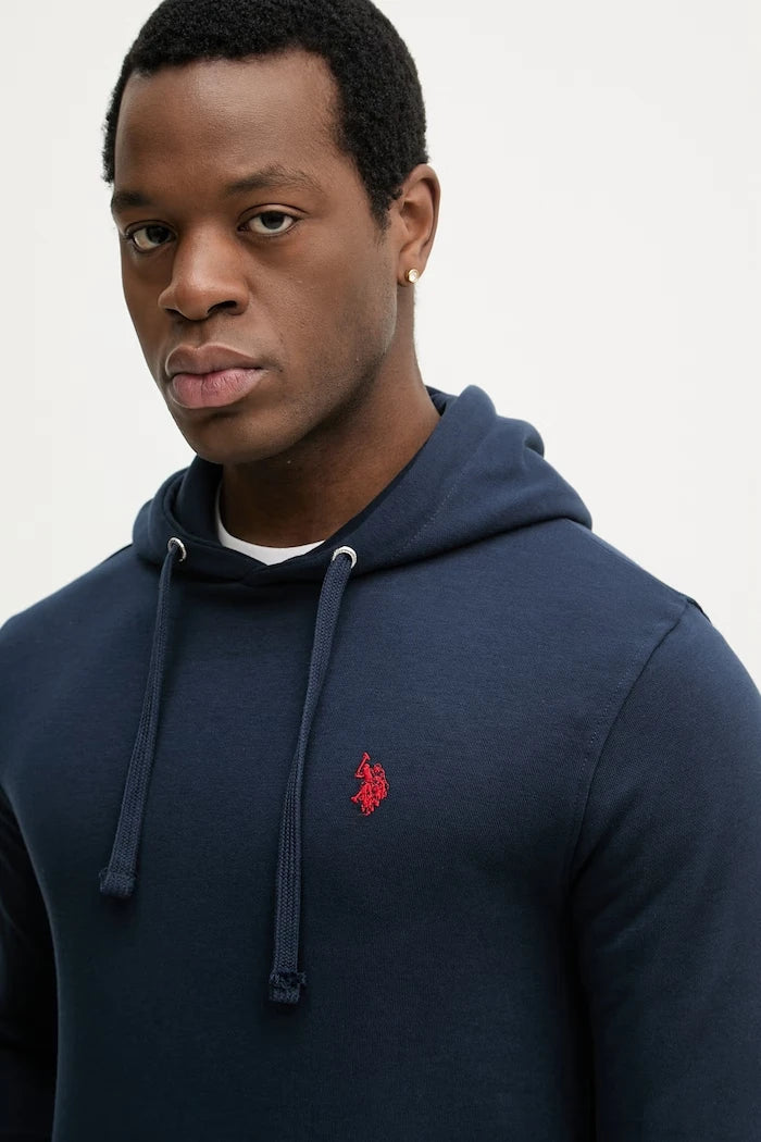 U.S. Polo Assn. pamuklu erkek kapüşonlu sweatshirt DHM LB
