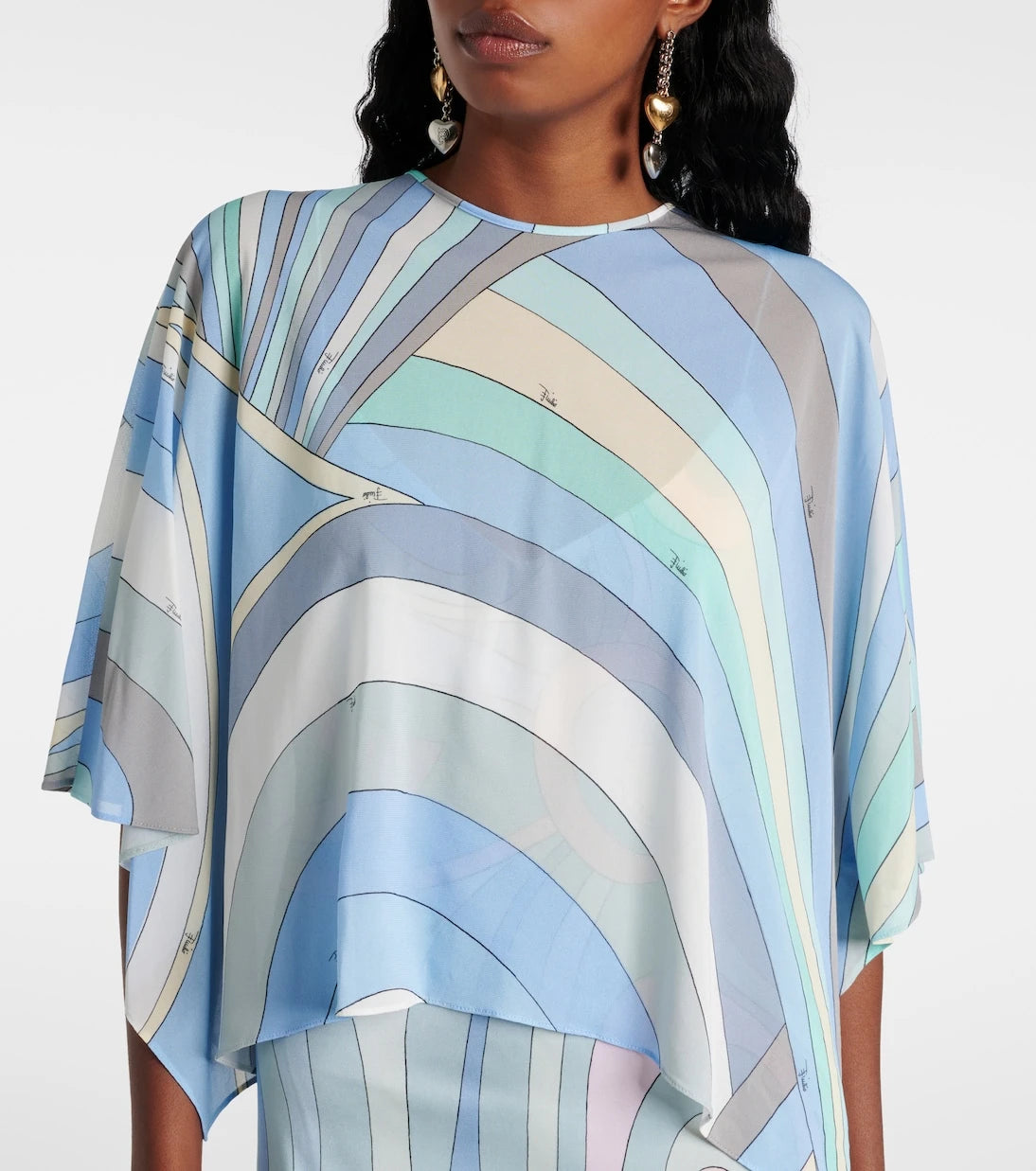 Pucci - Iride draped jersey muslin midi dress