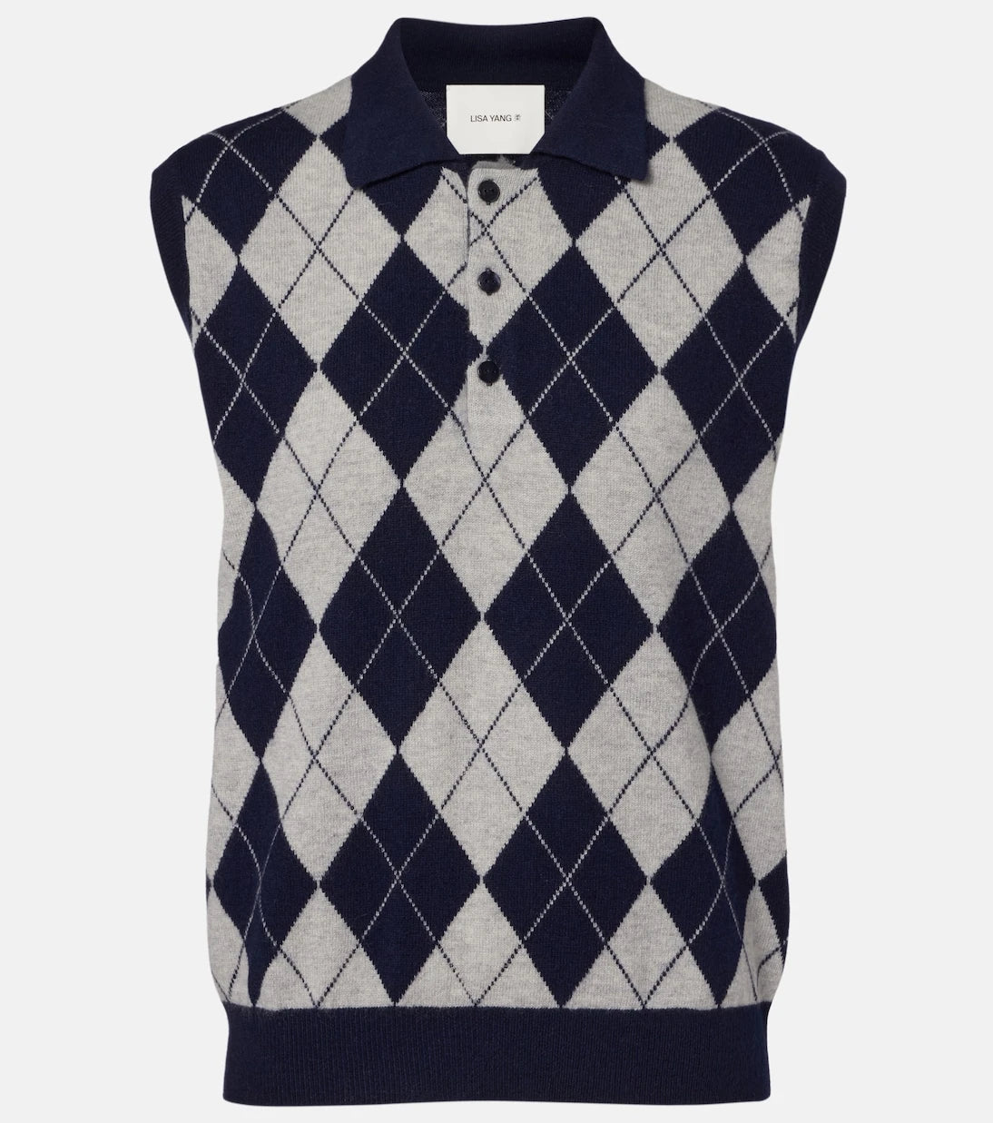 Lisa Yang - Riana argyle cashmere sweater vest