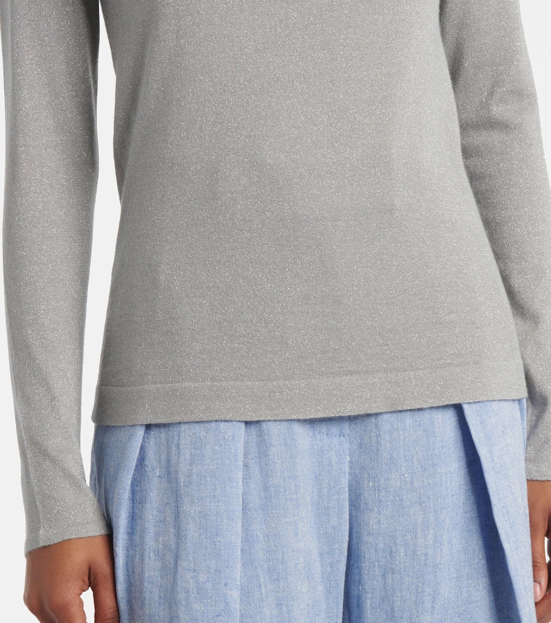Brunello Cucinelli - Sparkling cashmere and silk-blend sweater