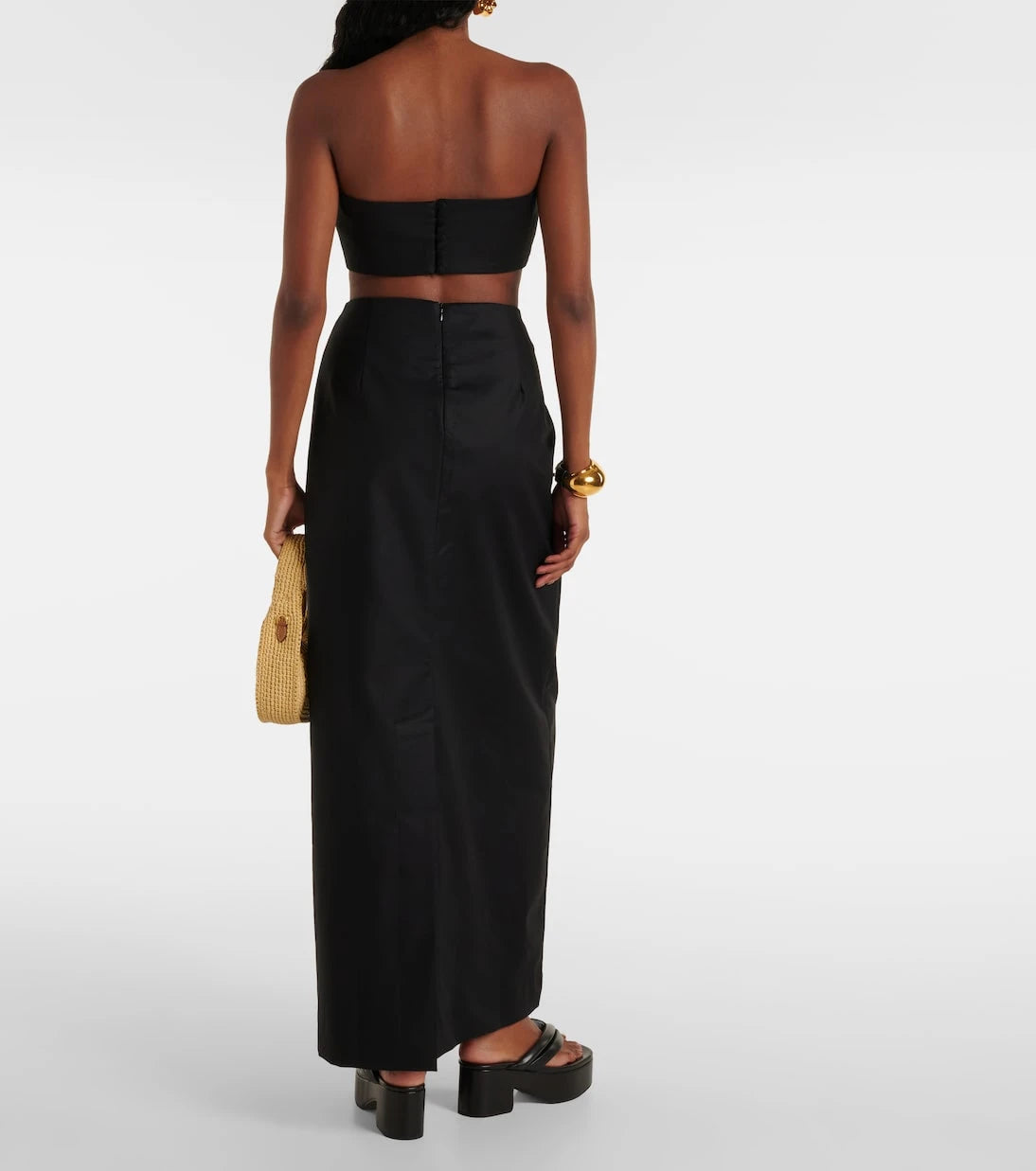 Adriana Degreas - Cotton-blend maxi skirt