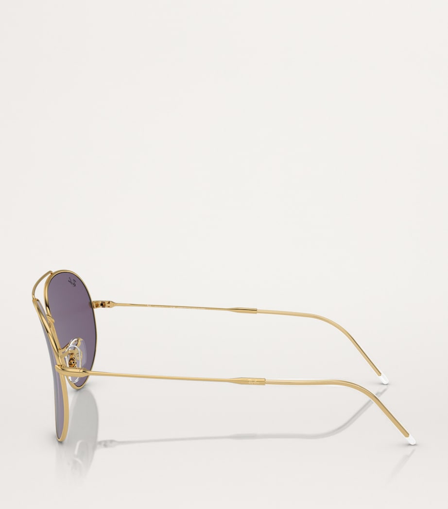 Gold RBR0101S Aviator Reverse Sunglasses