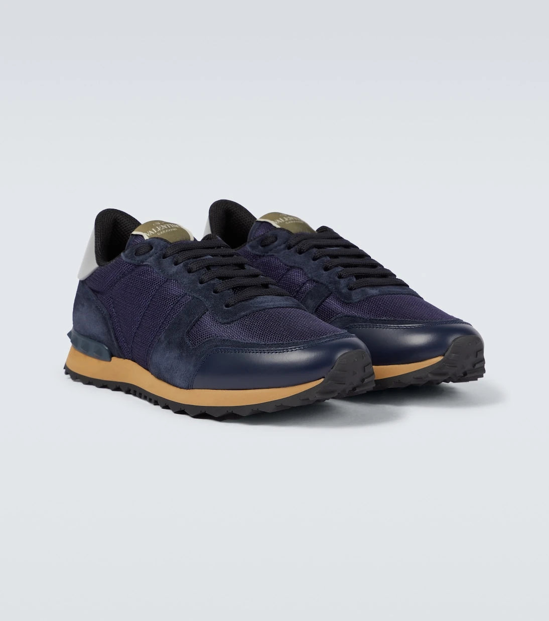 Valentino Garavani - Rockrunner suede-trimmed sneakers
