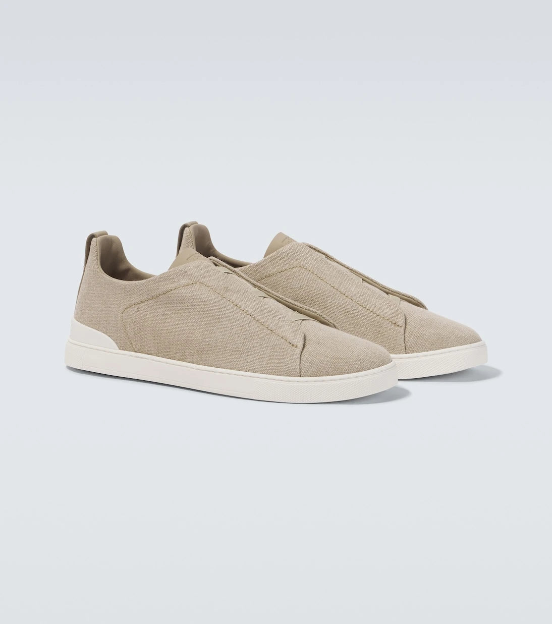 Zegna - حذاء رياضي قماشي Triple Stitch