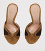 Beige Suede Heeled Mules 95