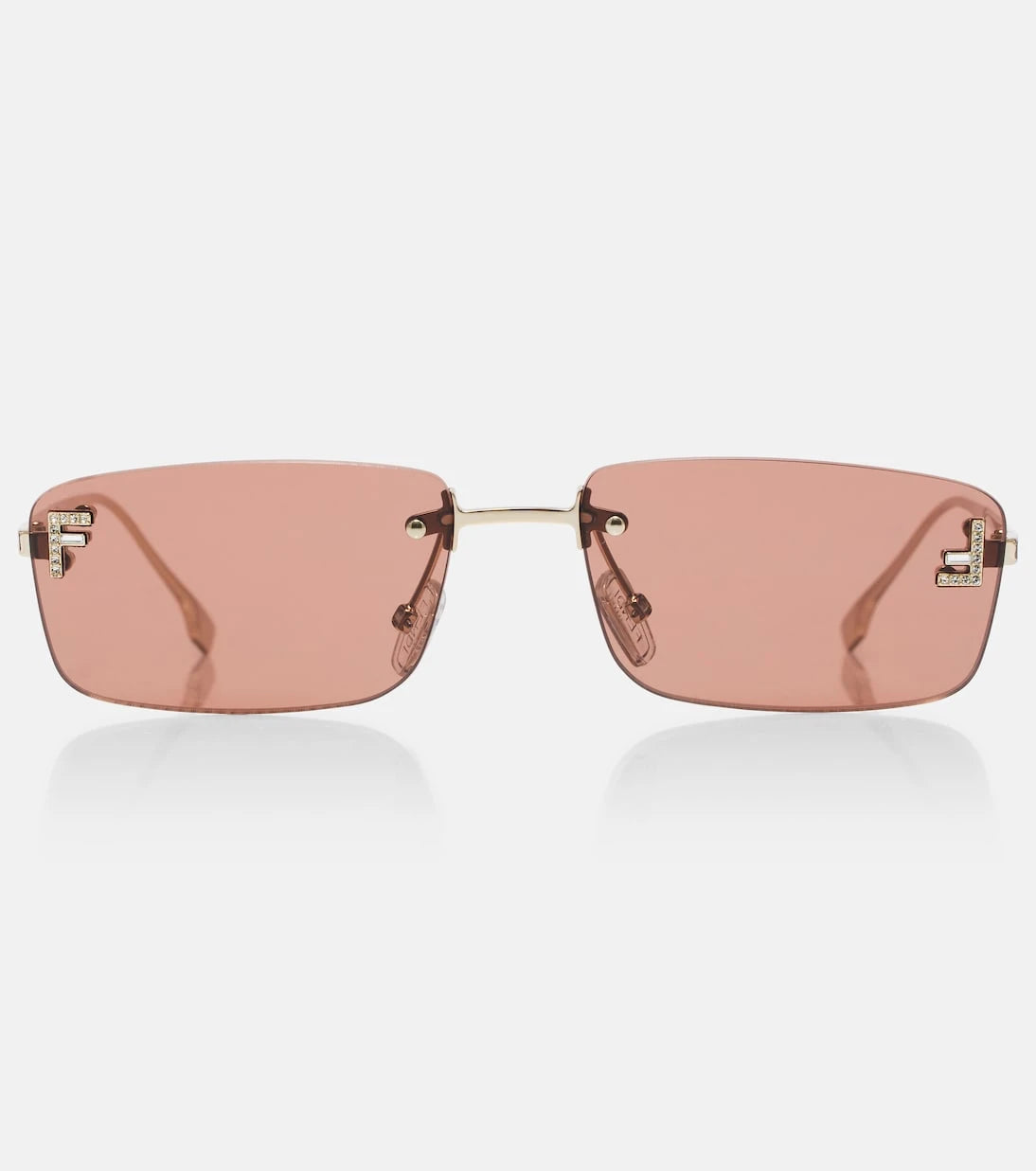 Fendi - Fendi First Crystal rectangular sunglasses