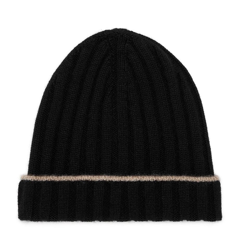 Cashmere Ribbed Beanie