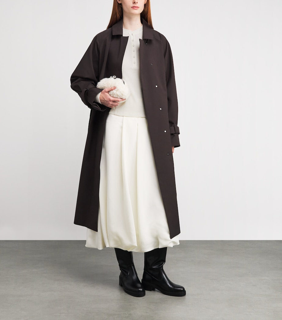 MAX&Co. White Long-Sleeve Henley Top