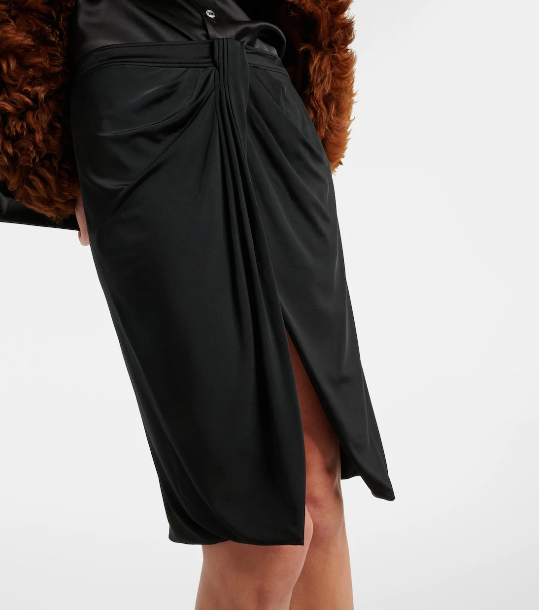 Tom Ford - Draped jersey midi skirt
