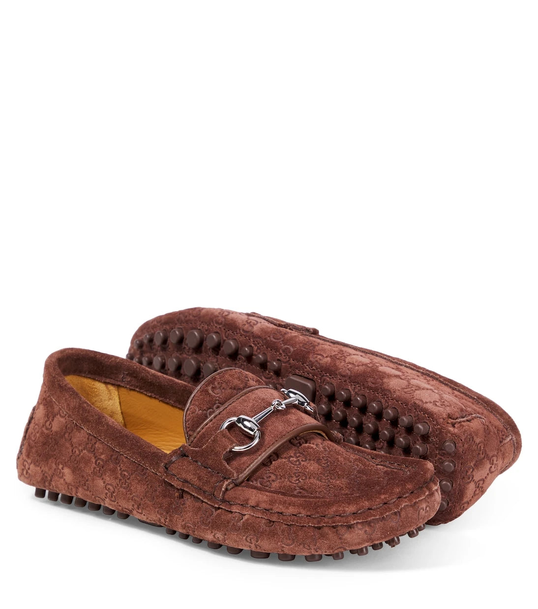 Gucci Kids - GG Horsebit suede loafers