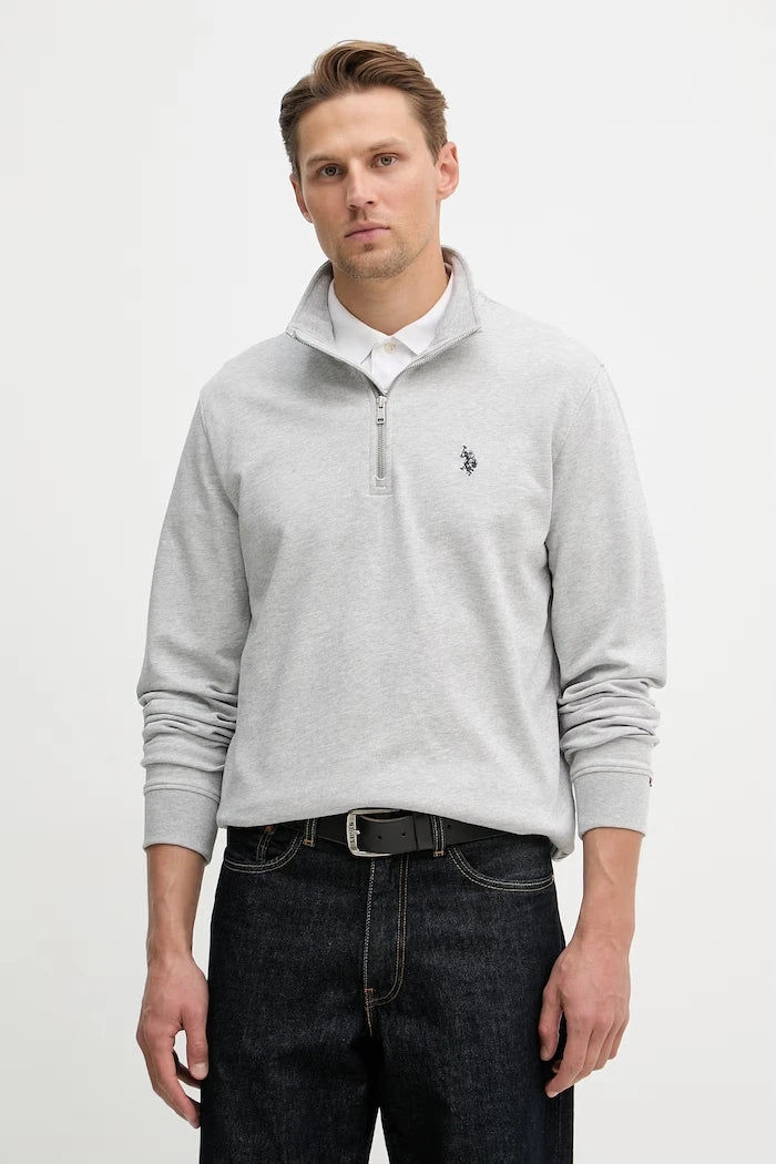U.S. Polo Assn. суичър мъжки с памук DHM LB 1/4 ZIP