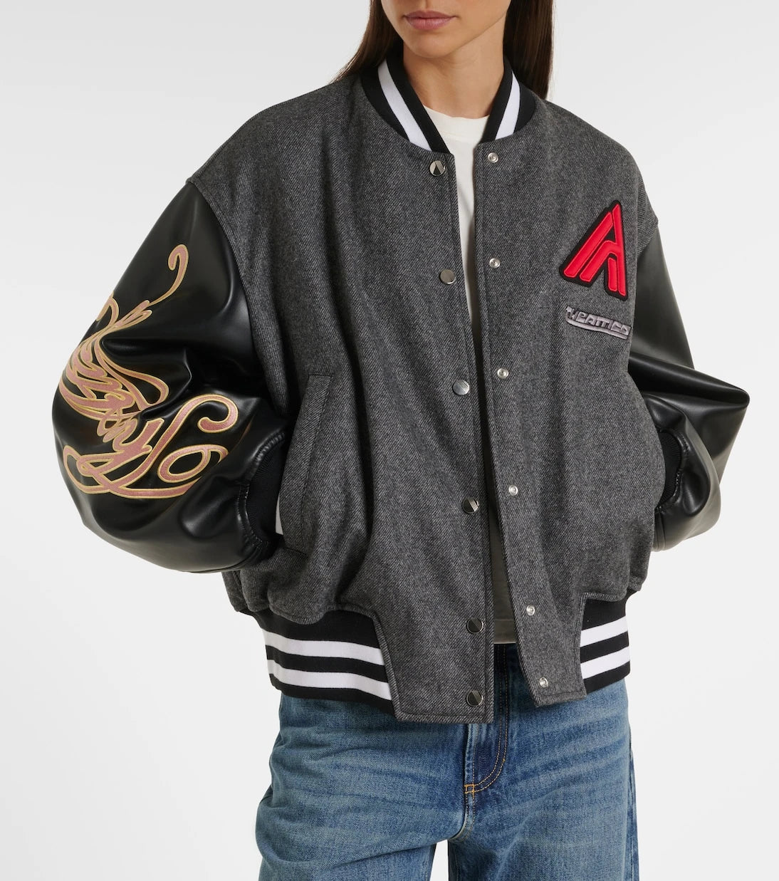 The Attico - Wool-blend varsity jacket