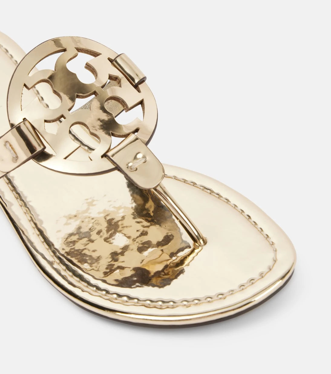Tory Burch - Miller metallic leather thong sandals