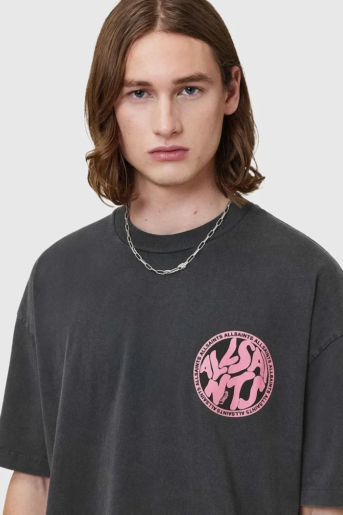 Памучна тениска AllSaints DISTORTION