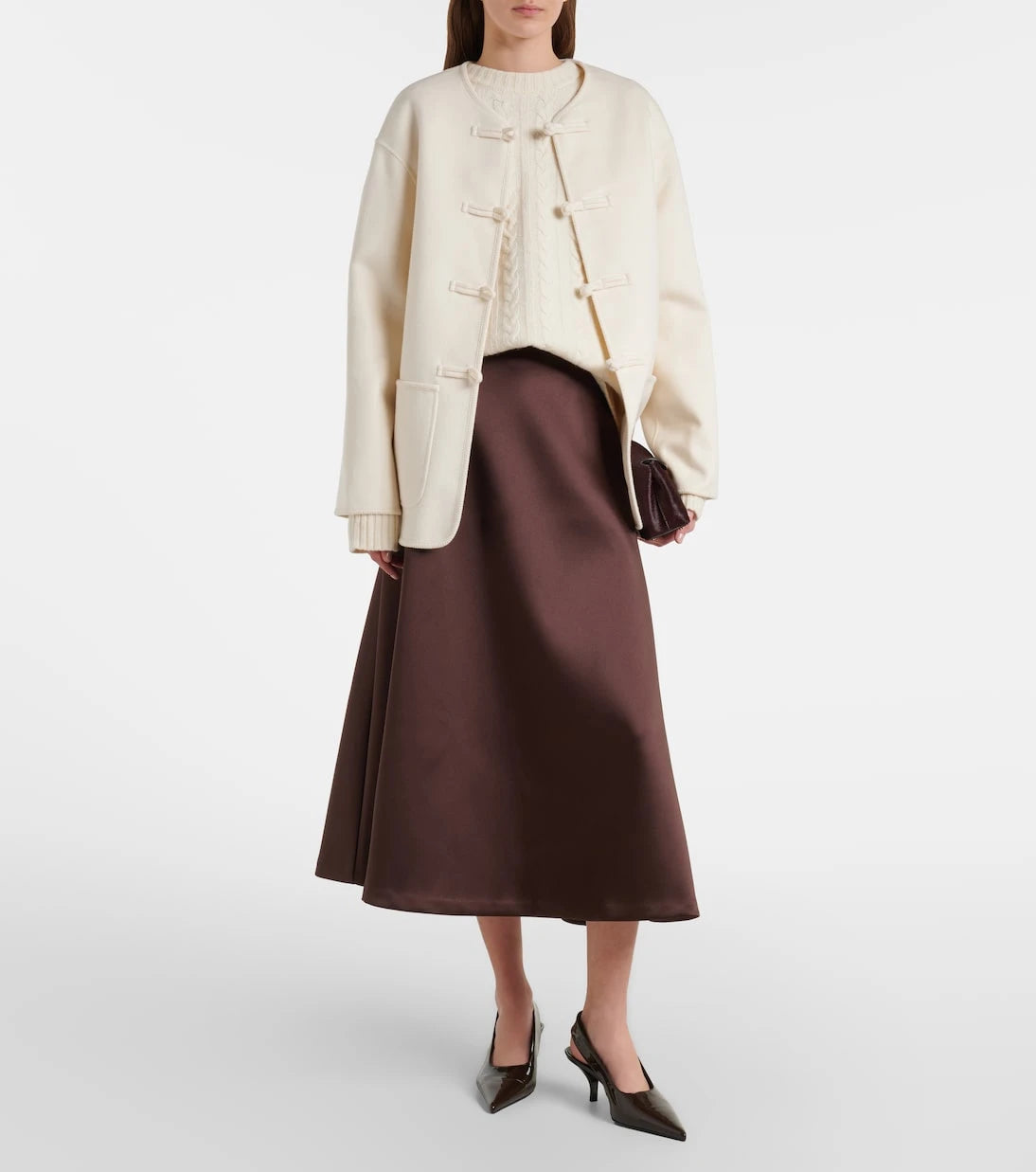 Róhe - Satin midi skirt