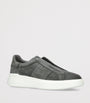 Hogan Grey Suede Fascia Slip-On Sneakers