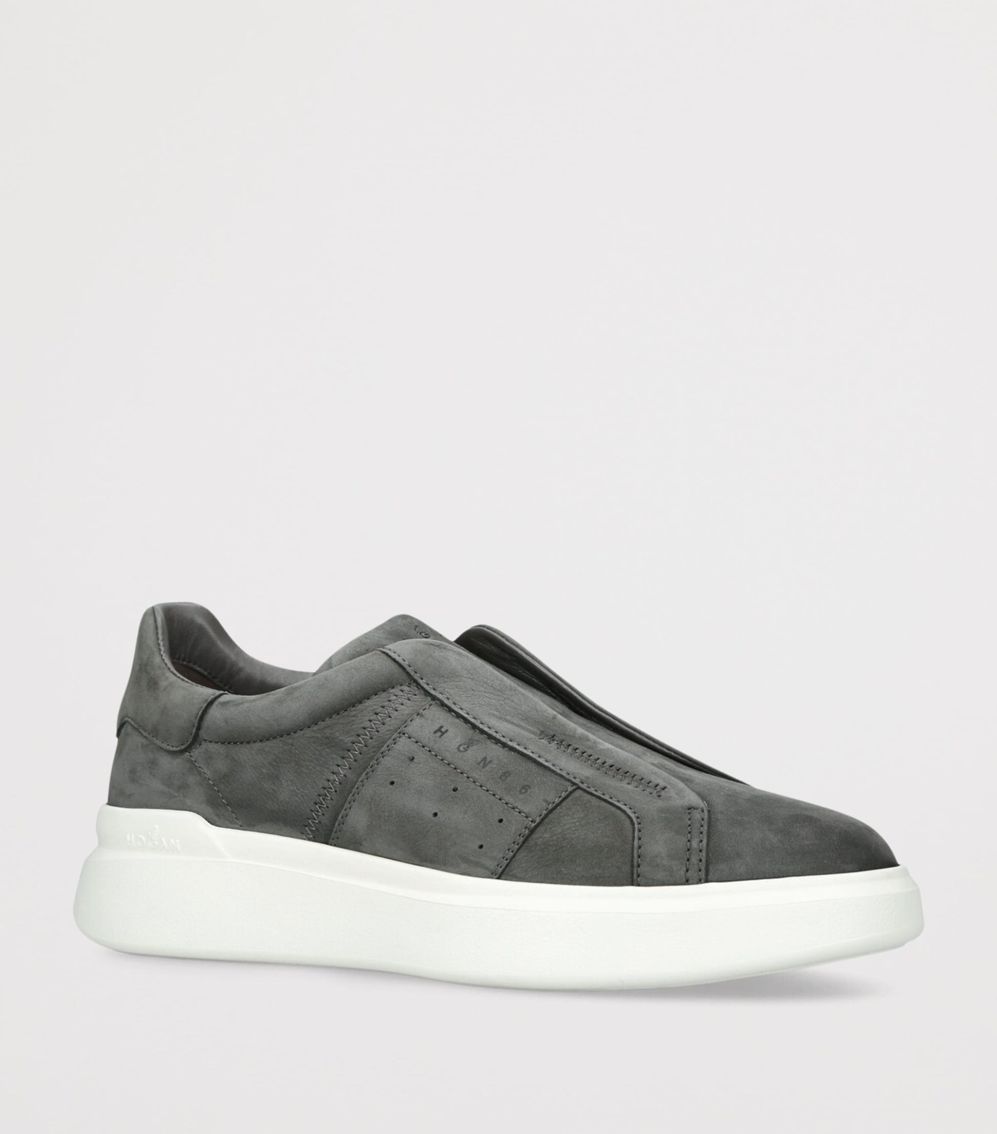 Hogan Grey Suede Fascia Slip-On Sneakers
