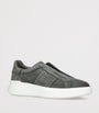 Suede Fascia Slip-On Sneakers