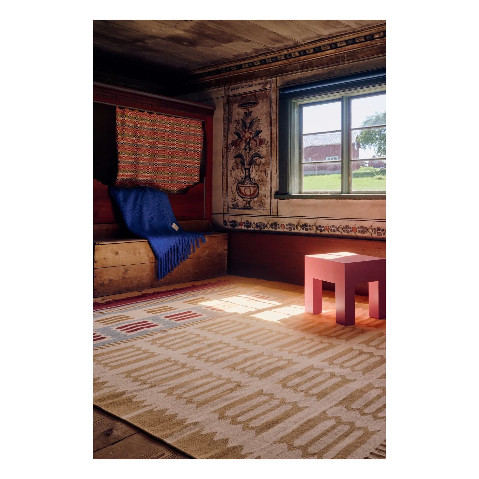 Layered - Röllakan Hilma wool rug | Dark Beige