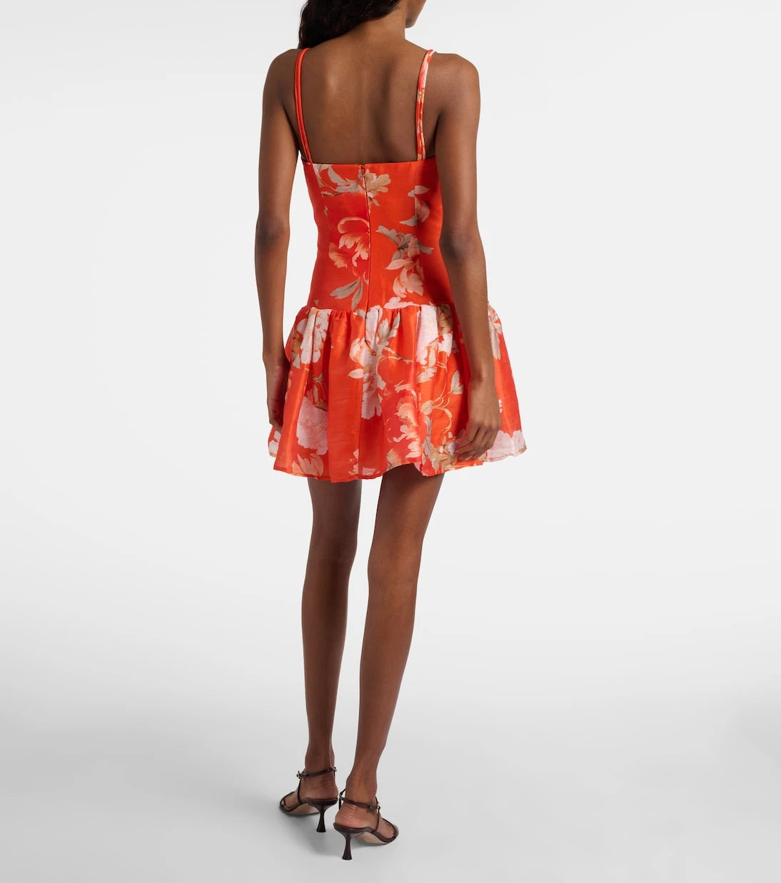Leo Lin - Lorena floral ruffled minidress